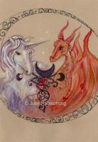Dragon and Unicorn friendship